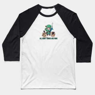 Cute bengal cat adventurer All shiny things are mine Baseball T-Shirt